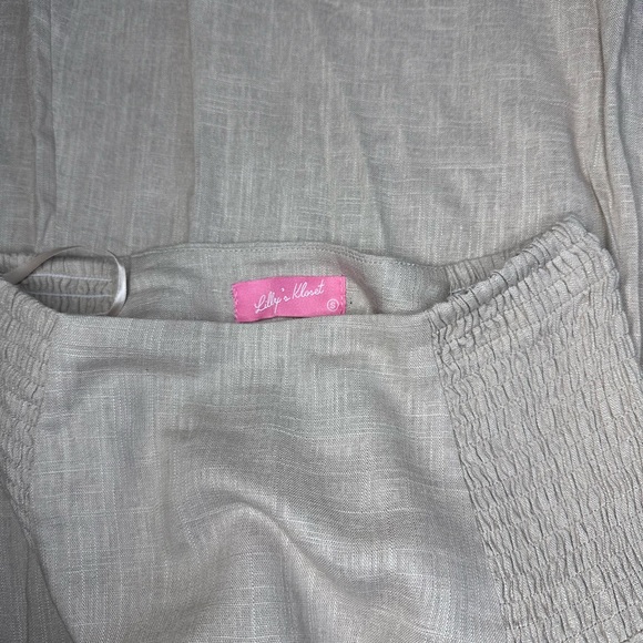 CHIC LINEN HALTER TOP & WIDE LEG PANT SET - Picture 9 of 12